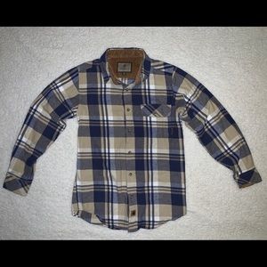Men’s Small Plaid Flannel Button Down
